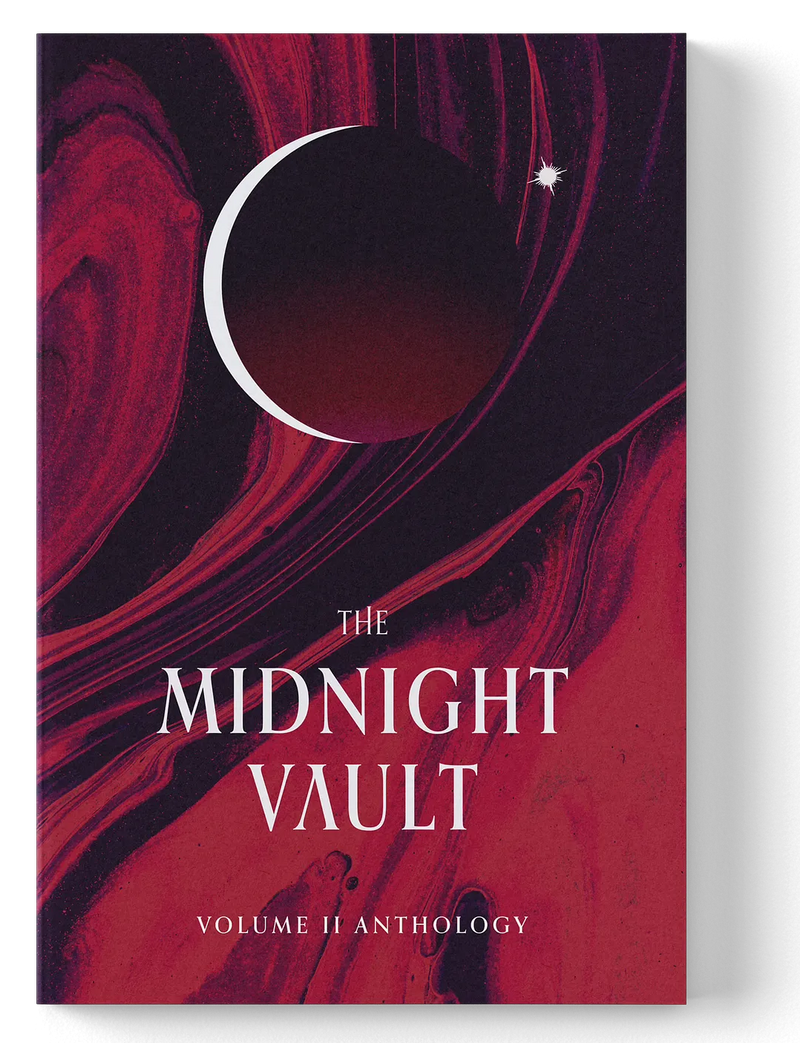 The Midnight Vault II hardcover cover featuring twenty-two science fiction and horror stories inspired by The Twilight Zone.