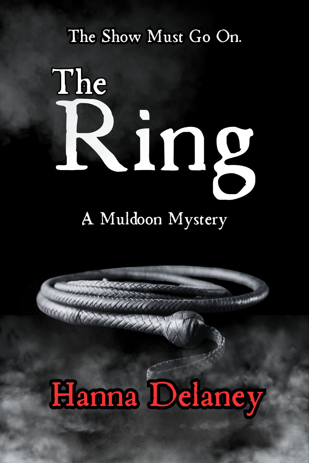 Book cover of 'The Ring' by Hanna Delaney with a black and white ring illustration on a dark background.