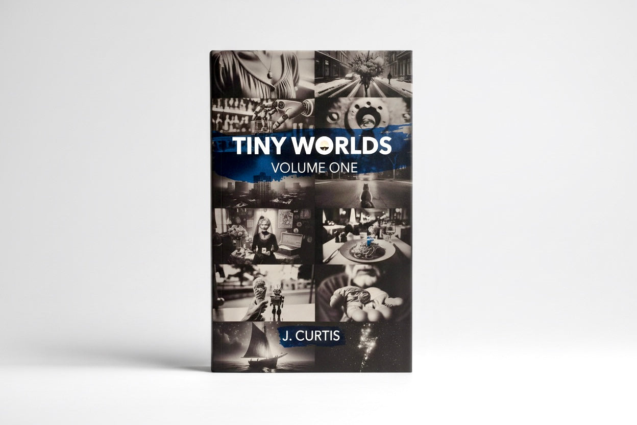 Tiny Worlds volume one by J. Curtis short story collection book cover