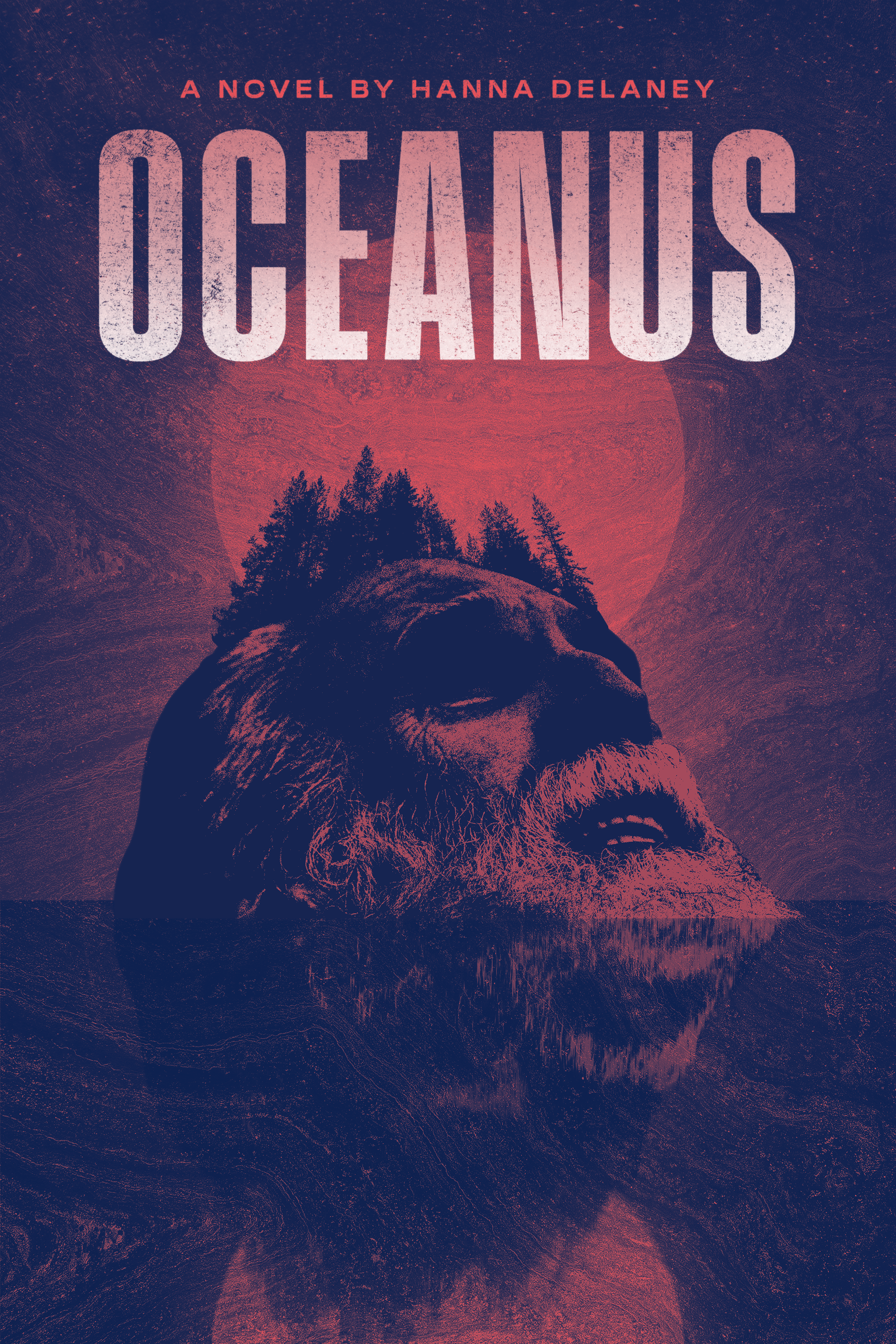 Cover of Oceanus by Hanna Delaney, a first contact science fiction novel featuring a starship and alien landscape.